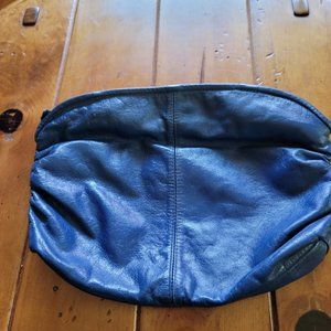 Royal/Electric Blue  Leather Clutch Bag